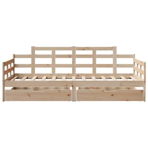 vidaXL Vuodesohva laatikoilla 90x190 cm täysi mänty