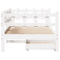 Miniatyrbillede 8 af 11: vidaXL daybed med skuffer 80x200 cm massivt fyrretræ hvid