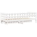 Miniatyrbillede 9 af 11: vidaXL daybed med skuffer 80x200 cm massivt fyrretræ hvid