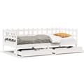 Miniatyrbillede 1 af 11: vidaXL daybed med skuffer 80x200 cm massivt fyrretræ hvid
