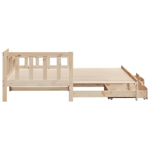 vidaXL daybed med udtræk og skuffer uden madras 90x190 cm