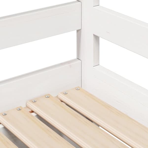 vidaXL Dagbädd utdragbar med lådor utan madrass vit 90x190 cm