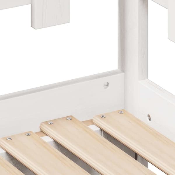 vidaXL Uttrekkbar dagseng med skuffer uten madrass hvit 90x190 cm