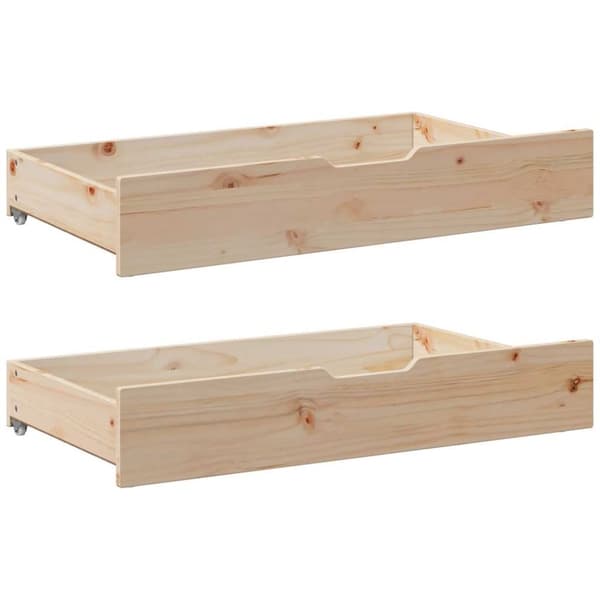 vidaXL Dagseng med skuffer 90x190 cm heltre furu