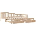Miniatyrbilde 4 av 11: vidaXL Uttrekkbar dagseng med skuffer uten madrass 90x190 cm