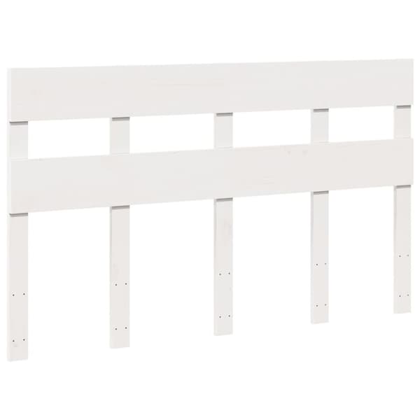 vidaXL Sengeramme uten madrass hvit 140x190 cm heltre furu