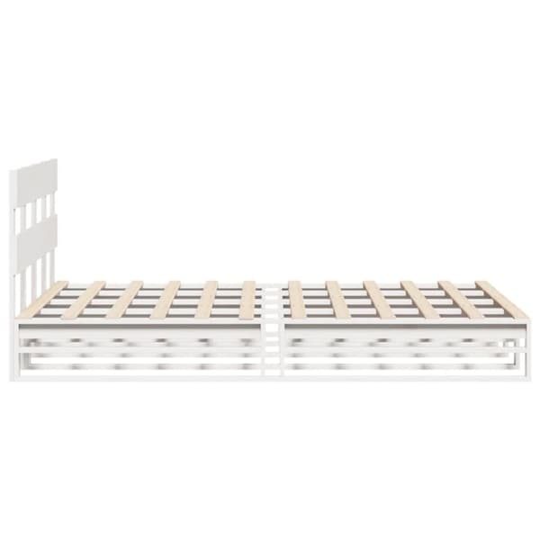vidaXL Sengeramme uten madrass hvit 150x200 cm heltre furu