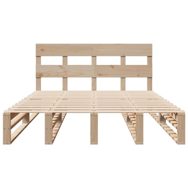 vidaXL Sengeramme uten madrass 120x190 cm heltre furu