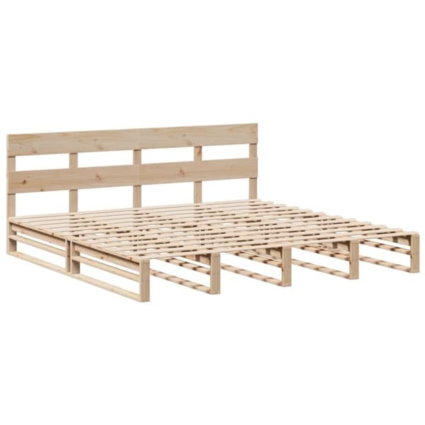 vidaXL sengeramme uden madras 200x200 cm massivt fyrretræ