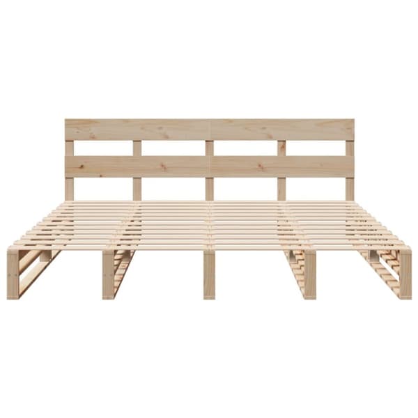 vidaXL sengeramme uden madras 200x200 cm massivt fyrretræ