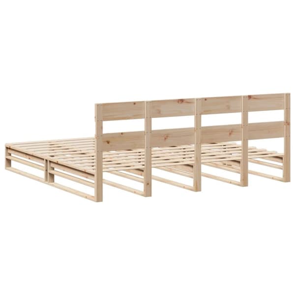 vidaXL sengeramme uden madras 200x200 cm massivt fyrretræ