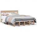 Miniatyrbilde 3 av 11: vidaXL Sengeramme uten madrass 150x200 cm heltre furu