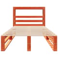 Miniatyrbilde 5 av 11: vidaXL Sengeramme uten madrass voksbrun 100x200 cm heltre furu