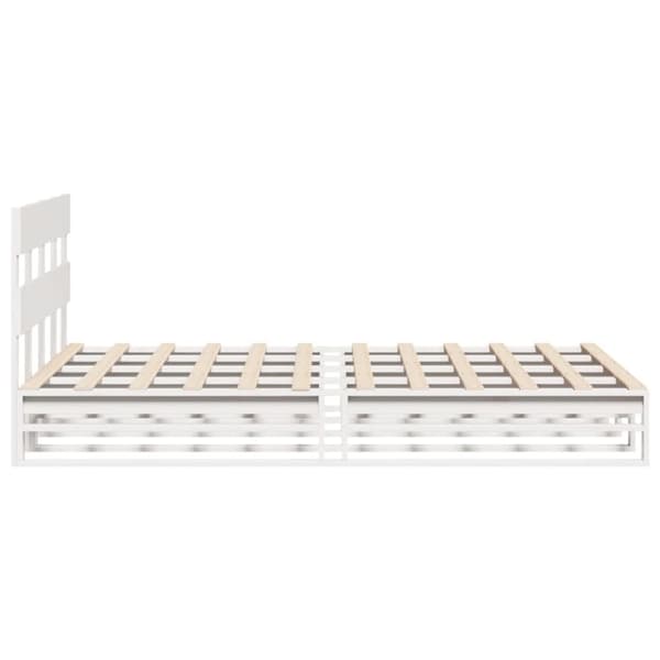 vidaXL Sengeramme uten madrass hvit 160x200 cm heltre furu
