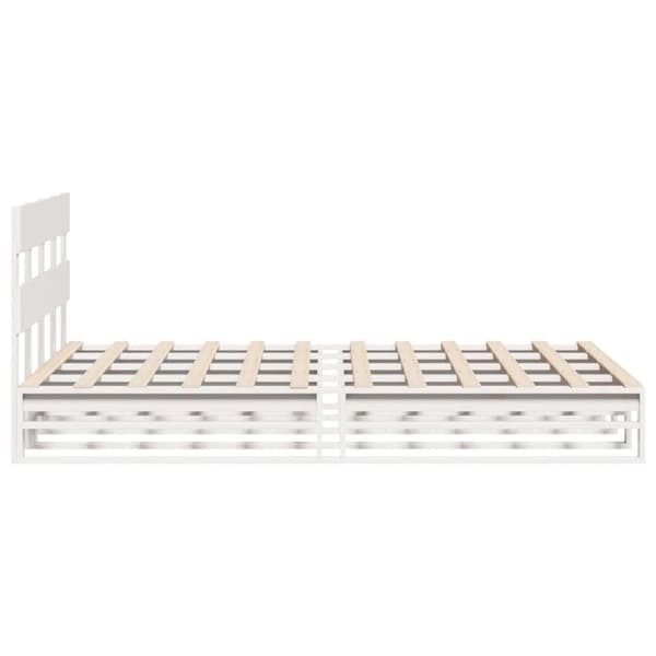 vidaXL Sengeramme uten madrass hvit 120x190 cm heltre furu