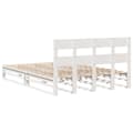 Miniatyrbilde 9 av 11: vidaXL Sengeramme uten madrass hvit 120x190 cm heltre furu
