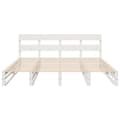 Miniatyrbillede 7 af 11: vidaXL sengeramme uden madras 180x200 cm massivt fyrretræ hvid