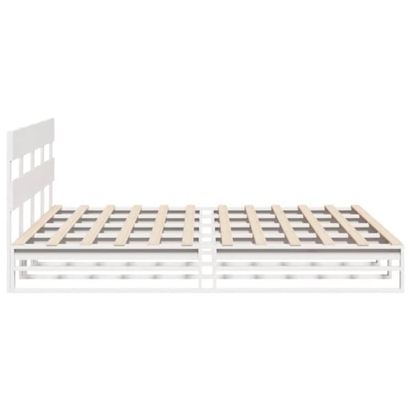 vidaXL sengeramme uden madras 180x200 cm massivt fyrretræ hvid