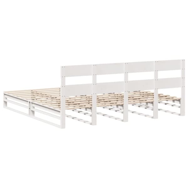 vidaXL sengeramme uden madras 180x200 cm massivt fyrretræ hvid