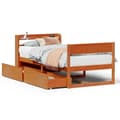 Miniatyrbilde 3 av 11: vidaXL Sengeramme uten madrass voksbrun 90x190 cm heltre furu