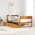 Miniatyrbilde 2 av 11: vidaXL Sengeramme uten madrass voksbrun 90x190 cm heltre furu
