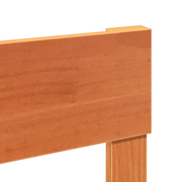 vidaXL Sengeramme uten madrass voksbrun 140x190 cm heltre furu