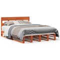 Miniatyrbilde 1 av 11: vidaXL Sengeramme uten madrass voksbrun 140x190 cm heltre furu
