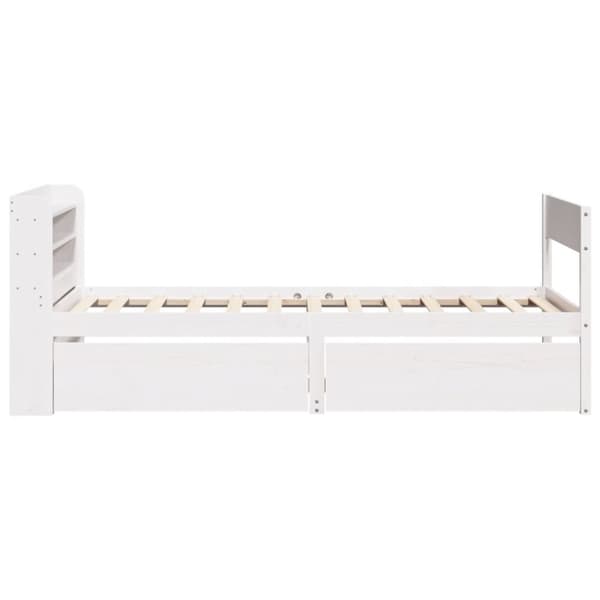vidaXL Sängynrunko ilman patjaa päädyllä 75x190 cm täysi mänty