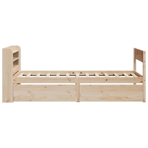 vidaXL Sängynrunko ilman patjaa 90x200 cm täysi mänty