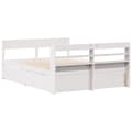 Miniatyrbilde 9 av 11: vidaXL Sengeramme uten madrass hvit 140x190 cm heltre furu