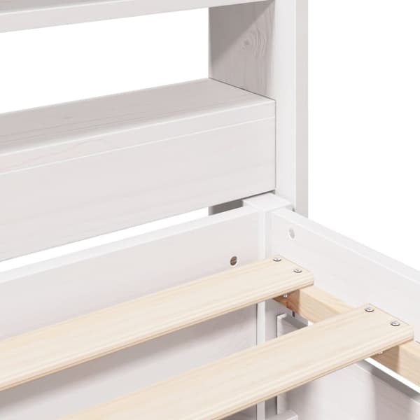 vidaXL Sengeramme uten madrass hvit 140x190 cm heltre furu