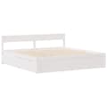 Miniatyrbilde 6 av 11: vidaXL Sengeramme uten madrass hvit 120x190 cm heltre furu