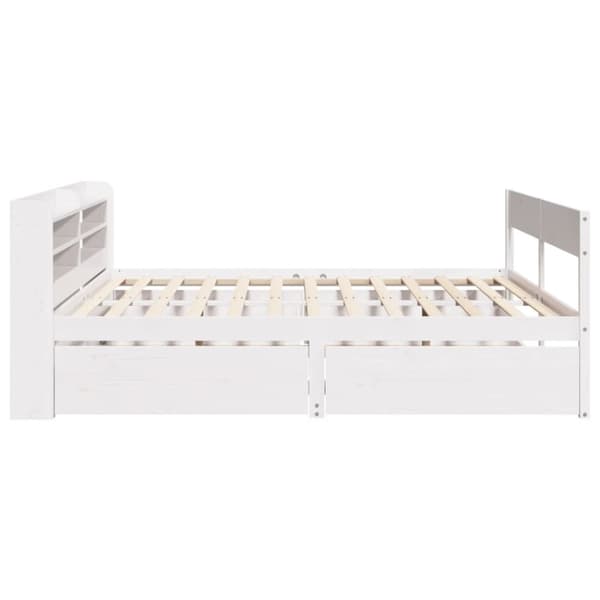 vidaXL Sengeramme uten madrass hvit 120x190 cm heltre furu