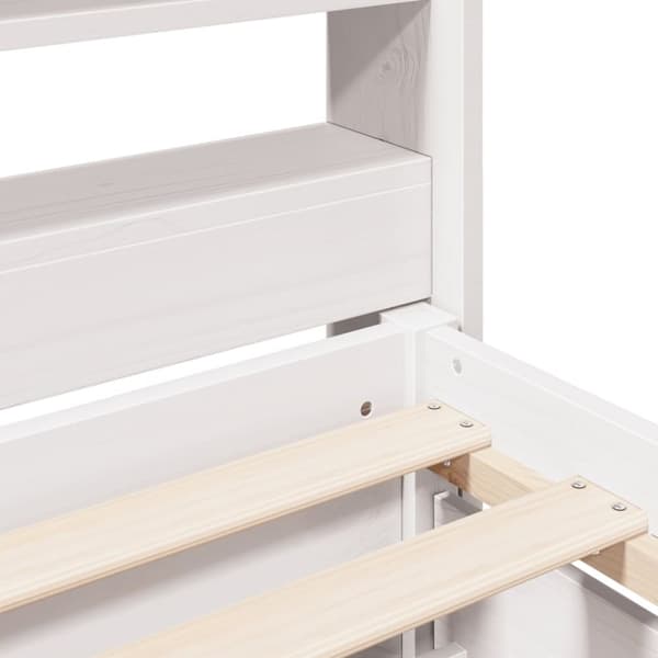vidaXL Sengeramme uten madrass hvit 120x190 cm heltre furu