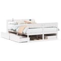 Miniatyrbilde 1 av 11: vidaXL Sengeramme uten madrass hvit 120x190 cm heltre furu