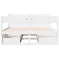 Miniatyrbilde 5 av 11: vidaXL Sengeramme uten madrass hvit 135x190 cm heltre furu