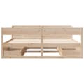 Miniatyrbilde 5 av 11: vidaXL Sengeramme med madrass 200x200 cm heltre furu
