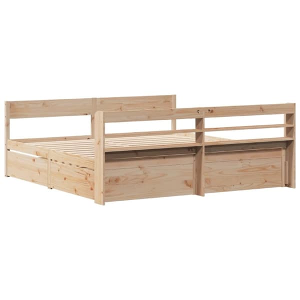vidaXL Sengeramme med madrass 200x200 cm heltre furu