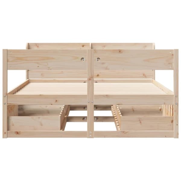 vidaXL Sengeramme uten madrass 150x200 cm heltre furu
