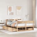 Miniatyrbilde 2 av 11: vidaXL Sengeramme uten madrass 150x200 cm heltre furu