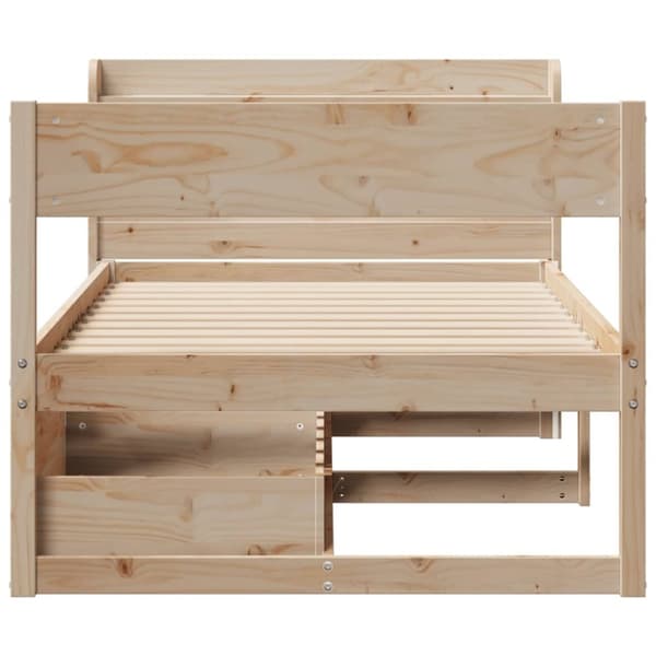 vidaXL Sengeramme uten madrass 90x190 cm heltre furu