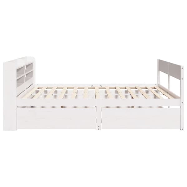 vidaXL Sengeramme uten madrass hvit 160x200 cm heltre furu