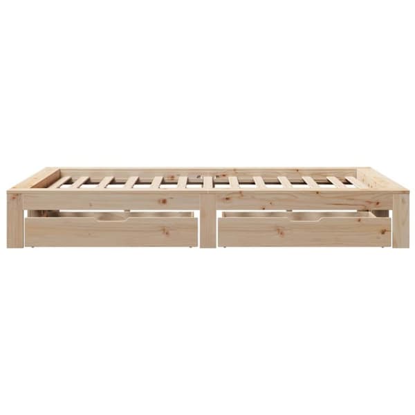 vidaXL Sengeramme uten madrass 120x190 cm heltre furu