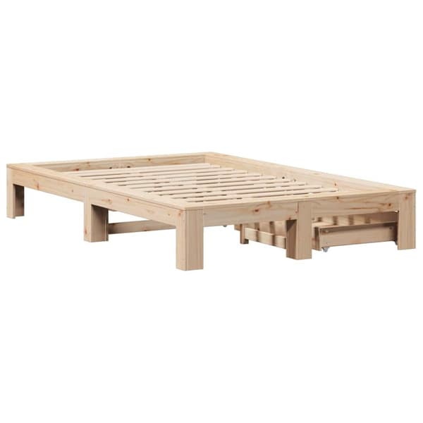 vidaXL Sengeramme uten madrass 120x190 cm heltre furu
