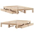 Miniatyrbilde 10 av 11: vidaXL Sengeramme uten madrass 120x190 cm heltre furu