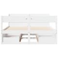 Miniatyrbilde 5 av 11: vidaXL Sengeramme uten madrass hvit 150x200 cm heltre furu