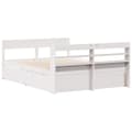 Miniatyrbilde 9 av 11: vidaXL Sengeramme uten madrass hvit 150x200 cm heltre furu
