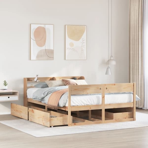 vidaXL sengeramme uden madras 120x200 cm massivt fyrretræ