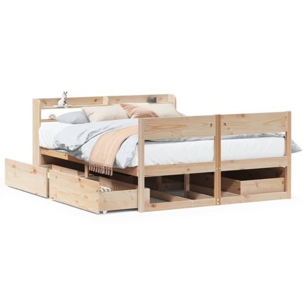 vidaXL sengeramme uden madras 120x200 cm massivt fyrretræ