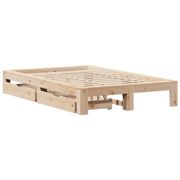 vidaXL sengeramme uden madras 120x190 cm massivt fyrretræ